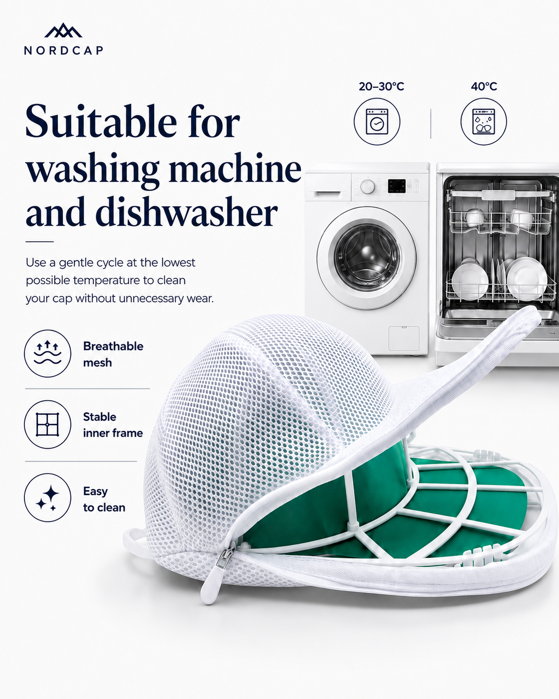 NordCap cap washing frame